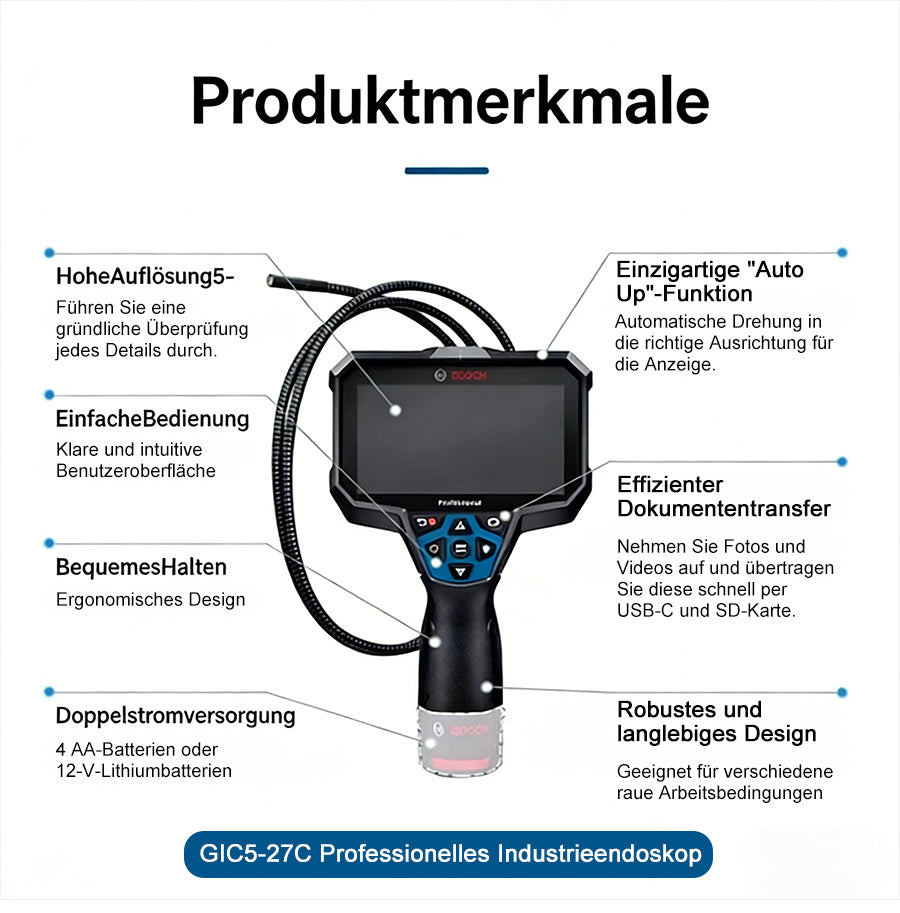 Bosch GIC Inspektionskamera – 120 C, 12V-4-23 C & 12V-5-27 C