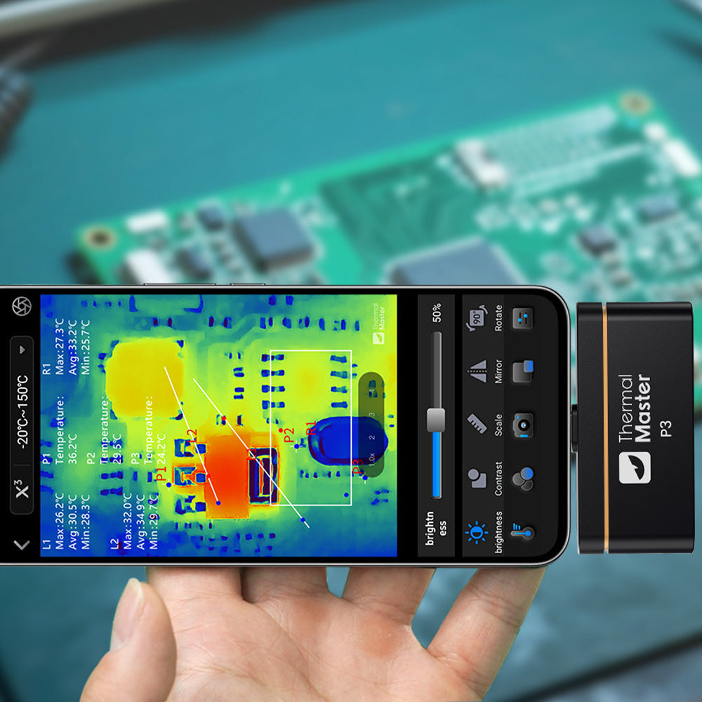 Thermal Master P3 PCB Master – P3 bei der Untersuchung einer Leiterplatte
